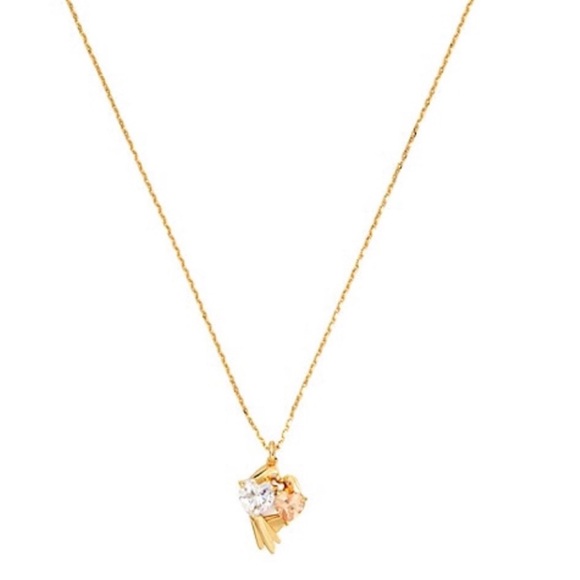 KATE SPADE • Gold Crystal Love Birds Earrings Necklace Set - Picture 4 of 9